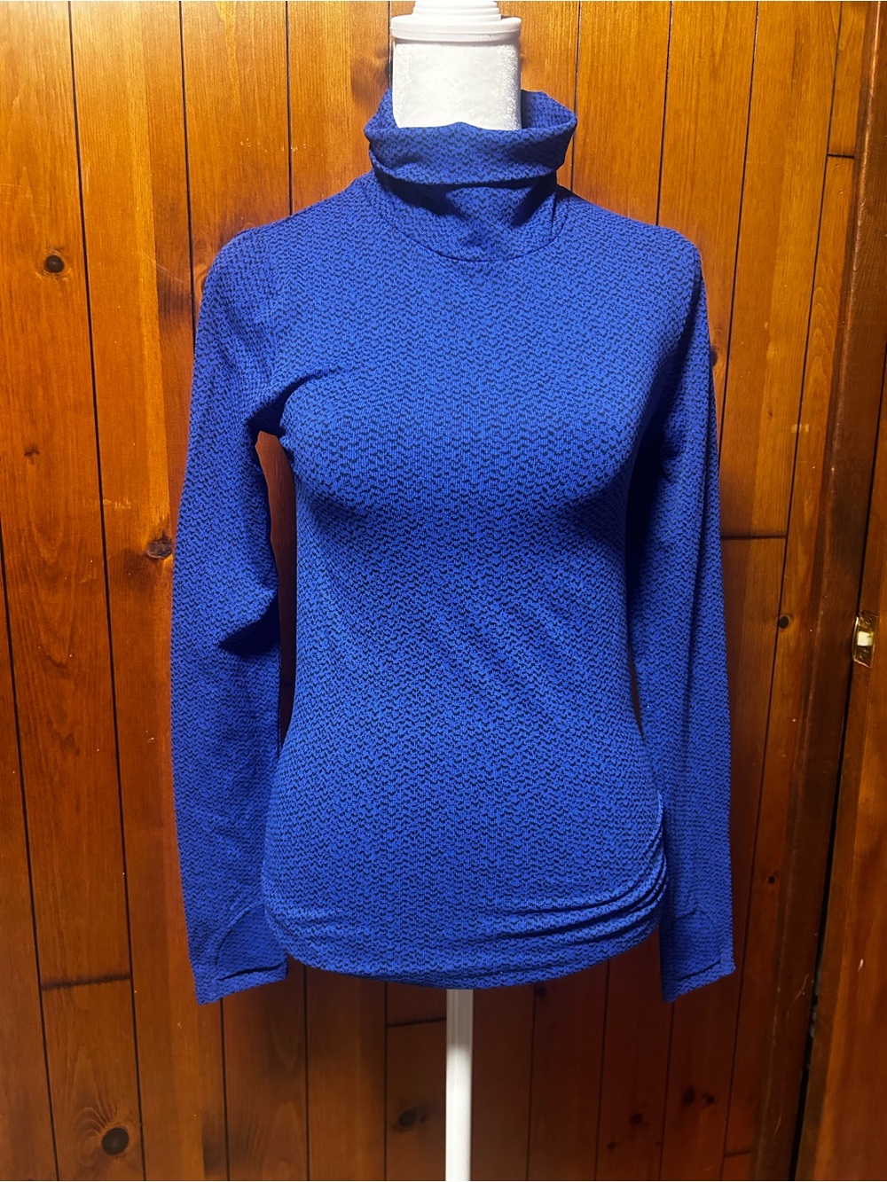 Athleta Cobalt Blue Long Sleeve Turtleneck Top XS